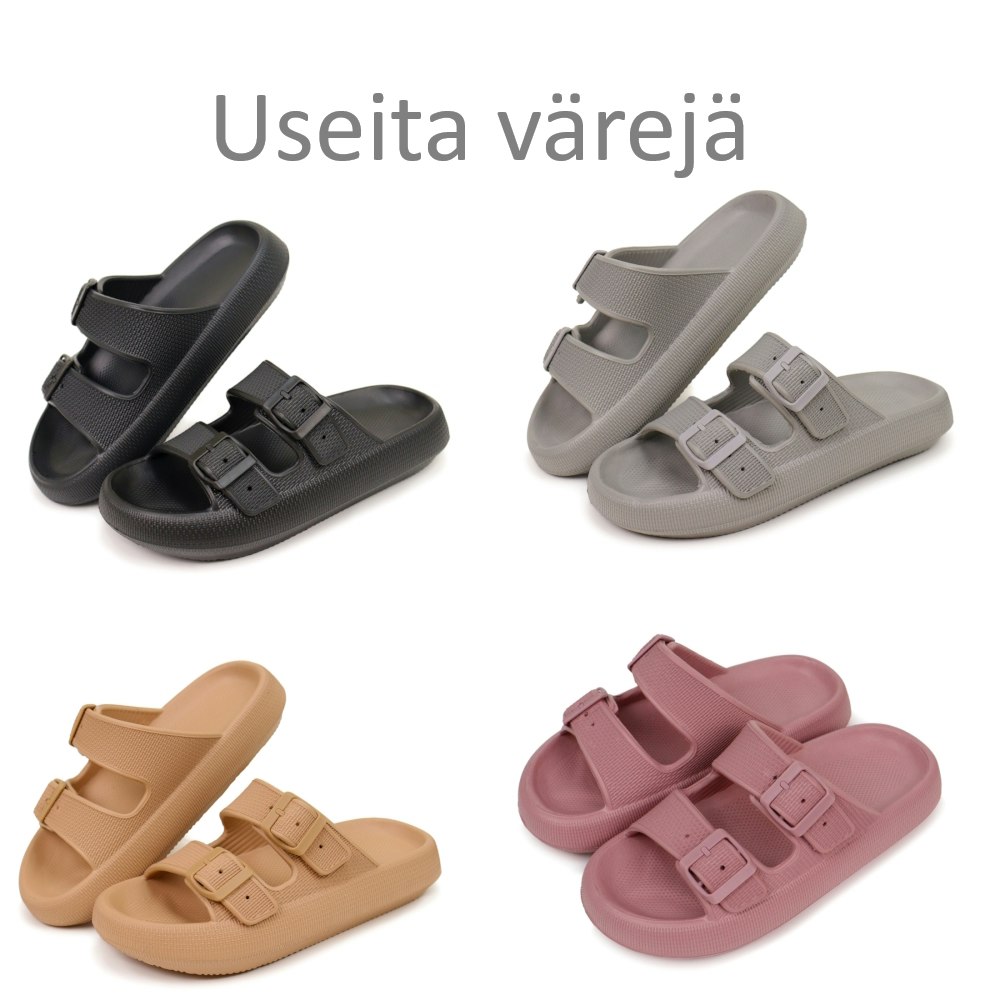 Premium säädettävä pehmeä tossut HARMAA – pehmeä & iskuja vaimentava