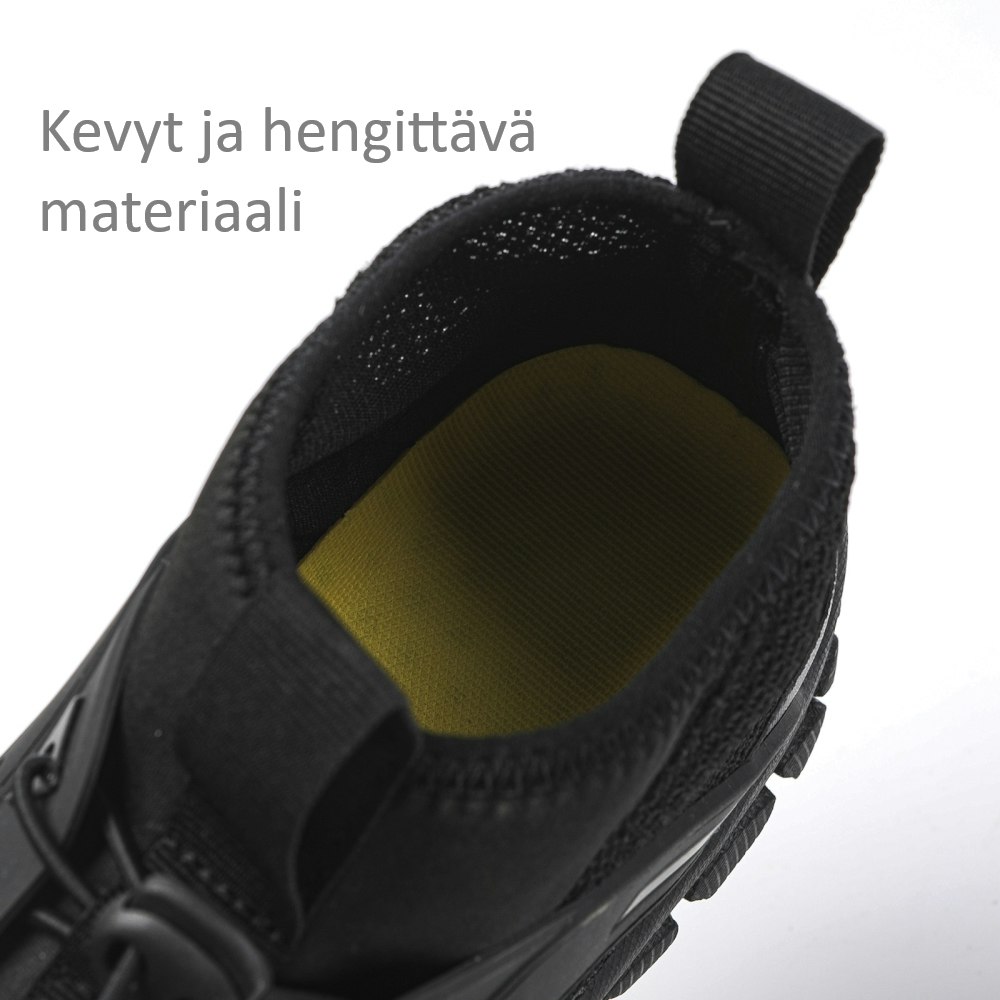 Paljasjalkakengät, Vaelluskengät Adventure Hiking MUSTA