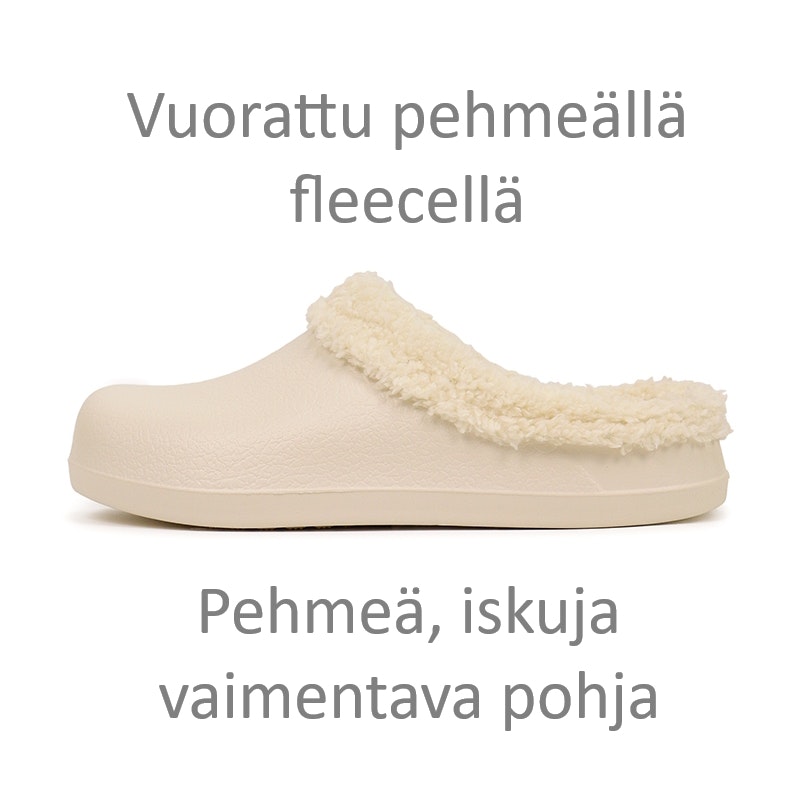Premium vuoratut pehmeät tossut VALKOINEN