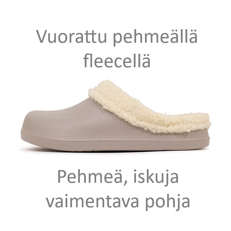 Premium vuoratut pehmeät tossut HARMAA