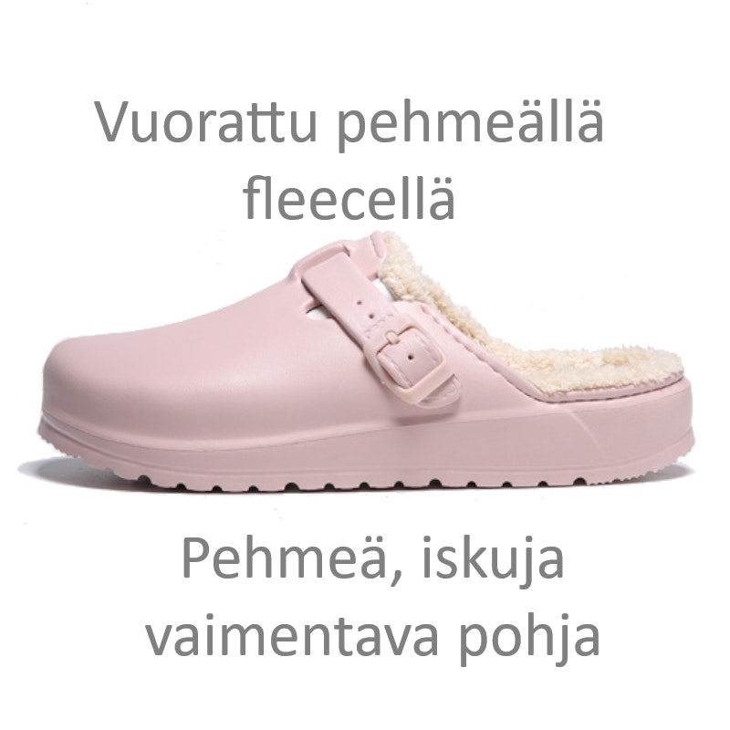 Premium vuoratut säädettävät pehmeät tossut PINKKI