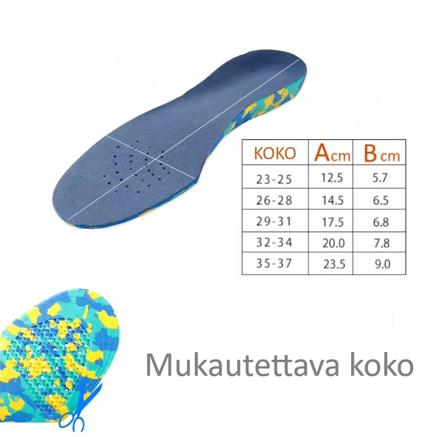 Holvikaarituet lapset, juniori, jalkaholvin tuki