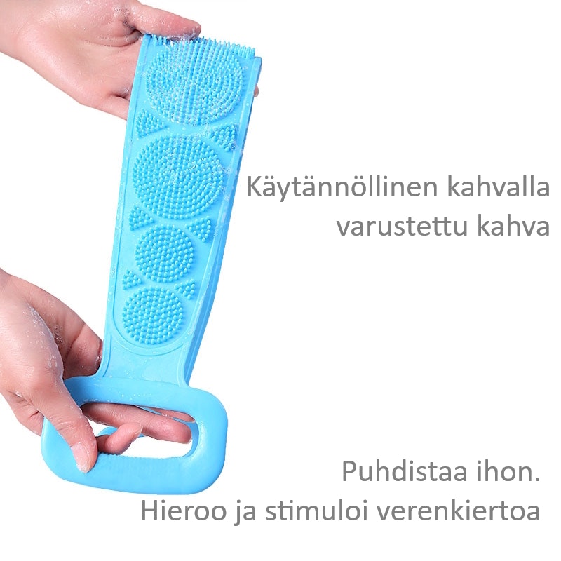Jalkojen, selän ja vartalon kuorinta, kaksipuolinen