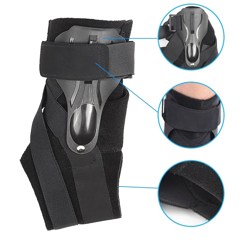 Nilkkasuoja vakauttava, ergonomiset kiskot, säädettävä