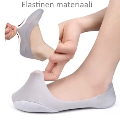 Matalat sukat, pehmeät pehmusteet kantapäässä ja etujalassa HARMAA
