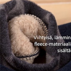 Lämpimät tossut liukuesteellä - HARMAA