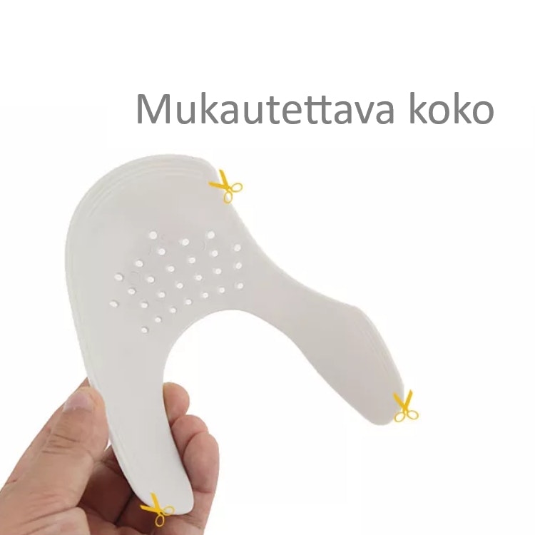Crease suoja, kengän rypistymiä vastaan, kengän muotoilu VALKOINEN, 1 pari