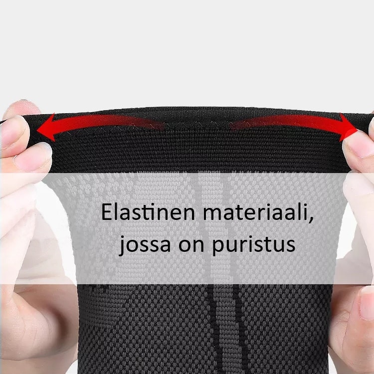 Nilkkatuki kompressio- ja kiristyshihnalla MUSTA / HARMAA