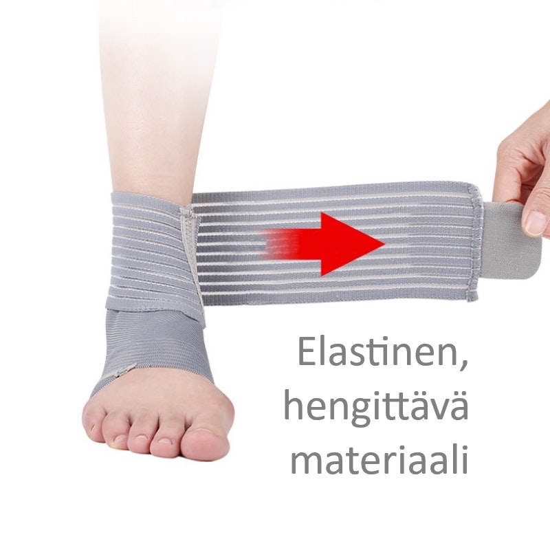 Nilkkasuoja hihnalla, elastinen HARMAA