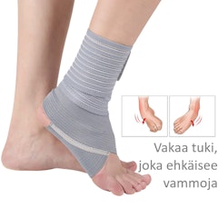 Nilkkasuoja hihnalla, elastinen HARMAA