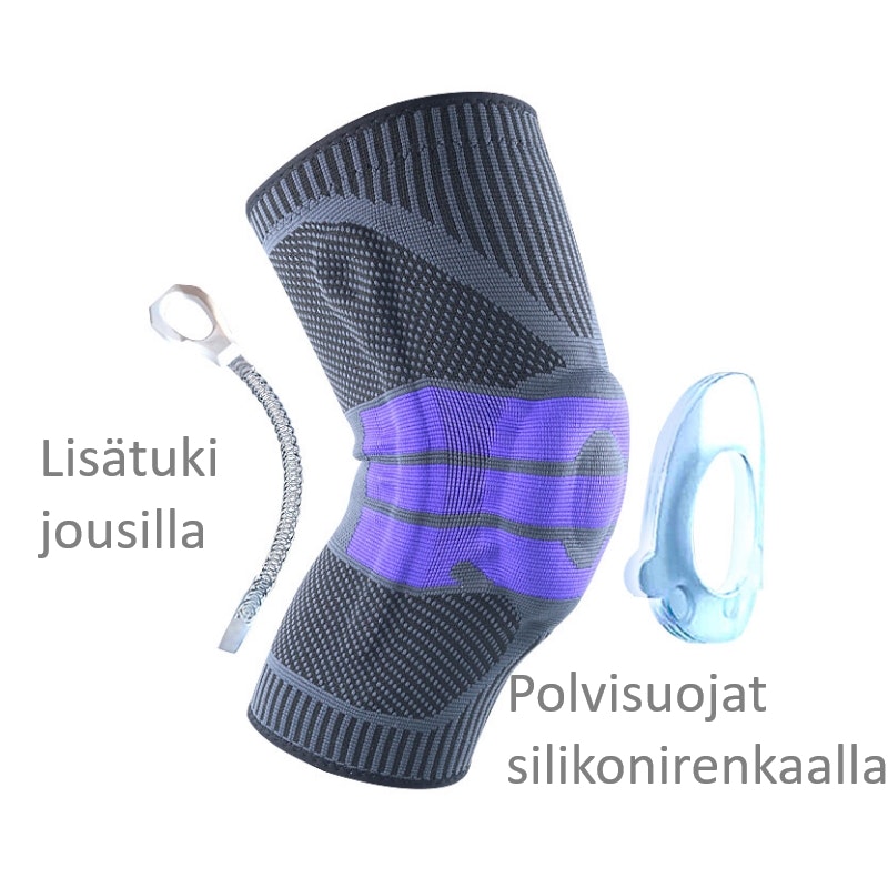 Polvisuojat jousella MUSTA / LILA