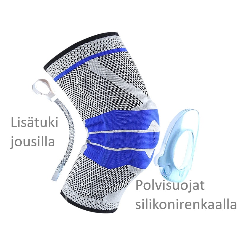 Polvisuojat jousella HARMAA / SININEN