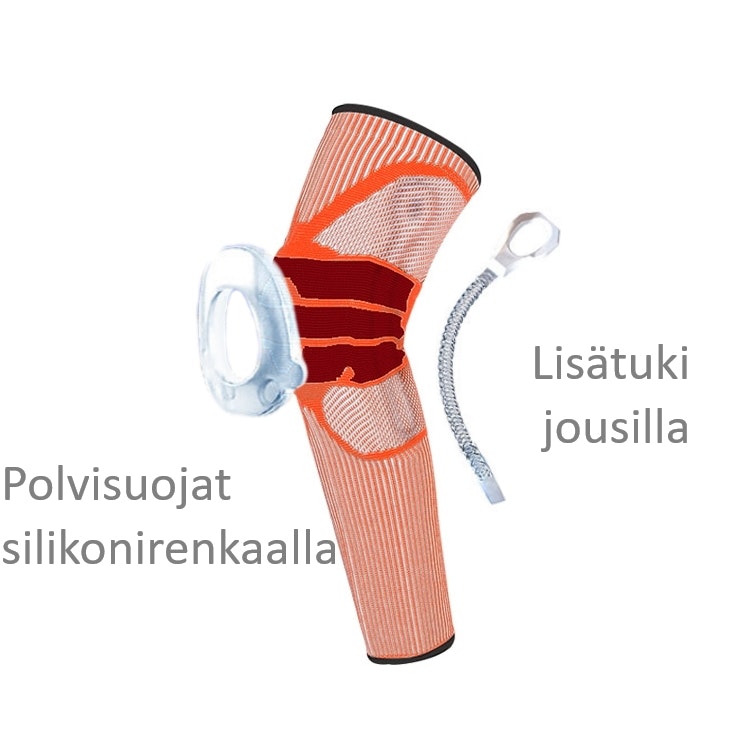Polvisuoja jousella, pitkä ORANSSI