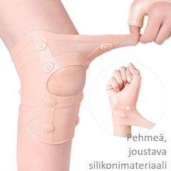 Polven ja ranteen tukipakkaus, magneettiterapia, pehmeä silikoni