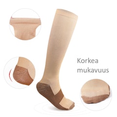 Tukisukat Comfort, luokka 1, 15-21mmHg BEIGE / RUSKEA