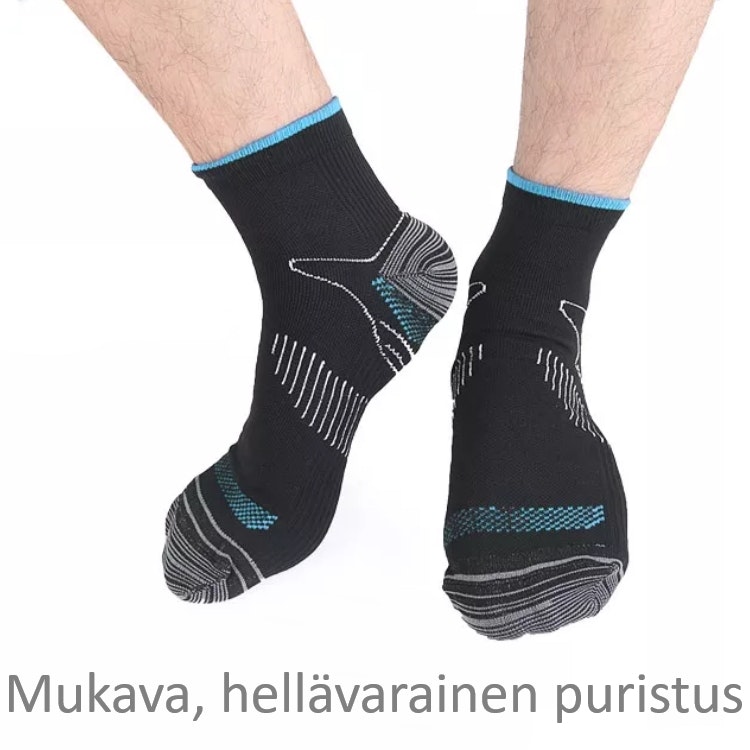 Nilkkasukat, nilkan ja nilkan tuki, kompressiosukat, MUSTA / SININEN