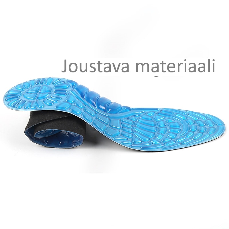 Pohjalliset, erittäin joustava, iskunvaimennus, hieronta, jalkaholvin tuki, geeliä