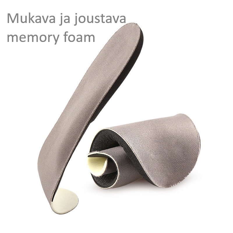 Puolipohjalliset muistivaahto, jalkaholvituki, kantapään kannattelu