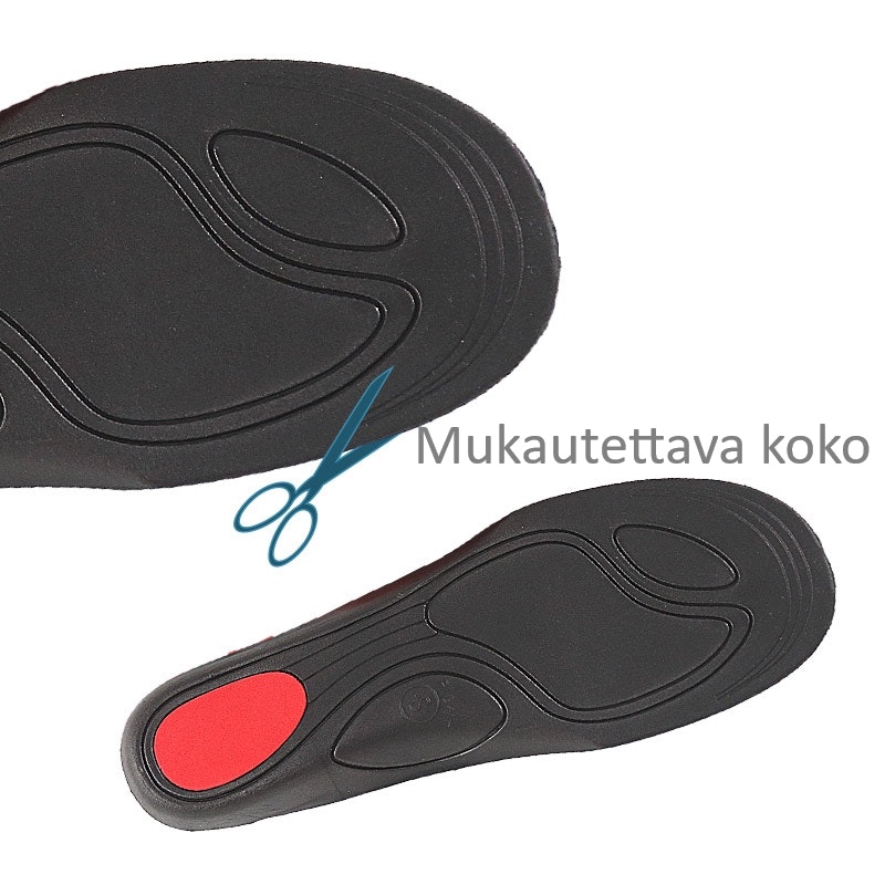 Pohjalliset kaarituki, iskunvaimennus kantapäässä