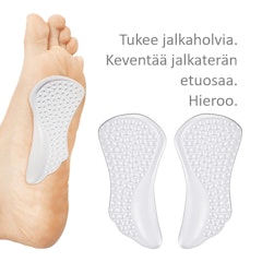Pohjalliset,itseliimautuva silikonityyny kaarituen kanssa 2kpl