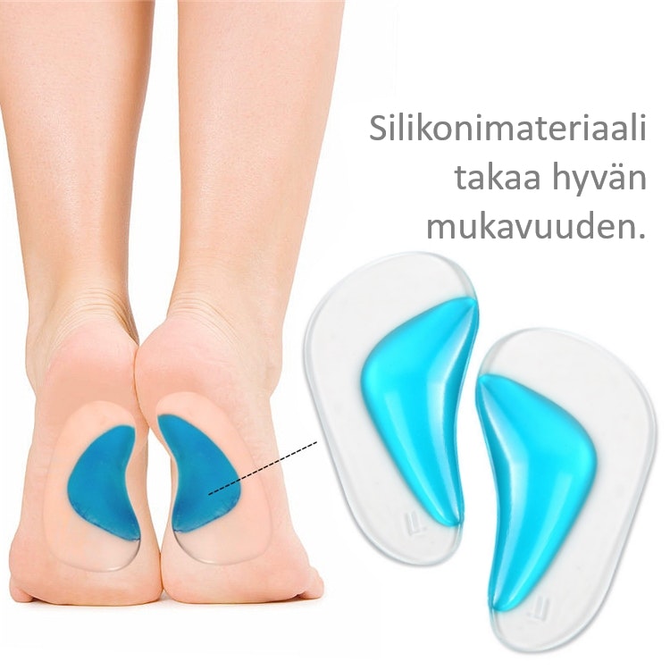 Pohjalliset, geelityyny kaarituen kanssa, itseliimautuva 2kpl