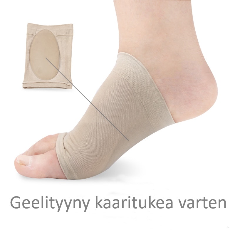 Pehmeä sukka, jossa on geelimäinen kaarituki, BEIGE