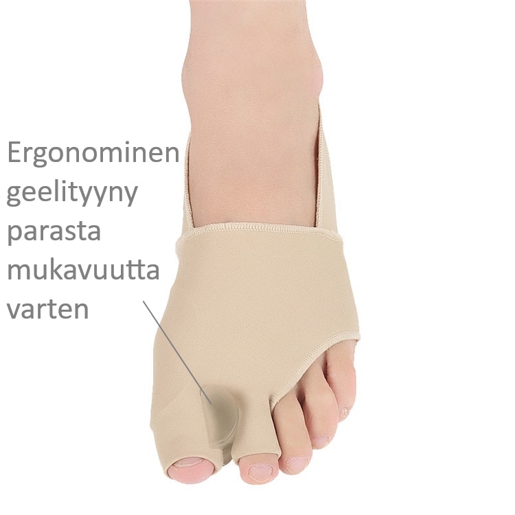 Vaivaisenluu korjaava isovarpaan tuki & varpaiden erotin, pehmeä tekstiili 2kpl