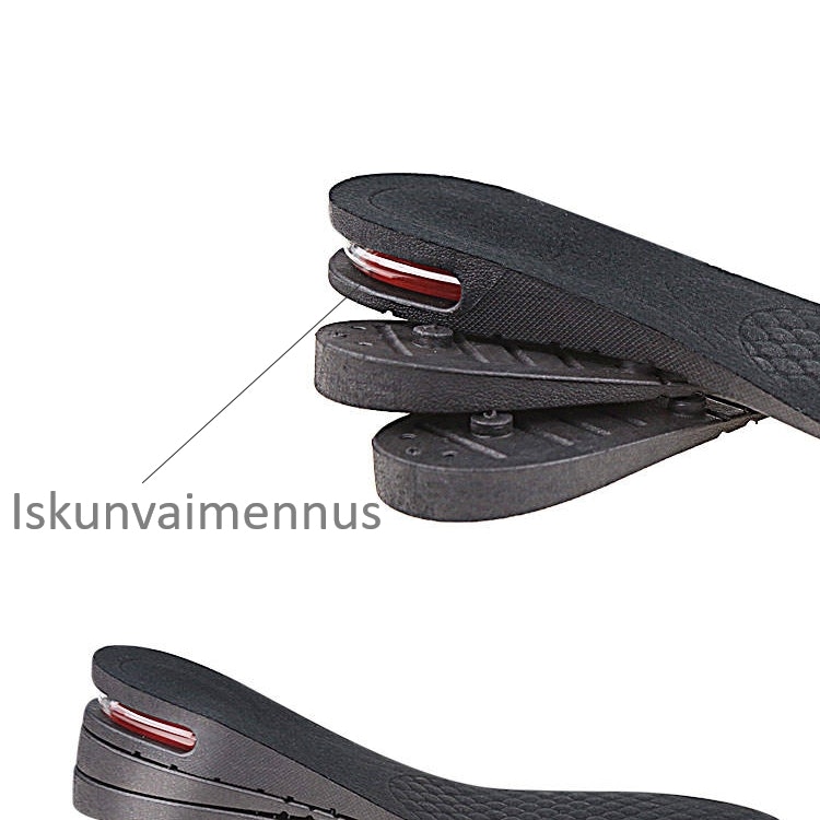 Pohjalliset lisäpituutta varten max. 5,5 cm 3 vaiheessa