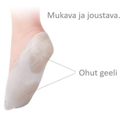 Matalat sukat, geeli kantapäässä ja etujalassa BEIGE