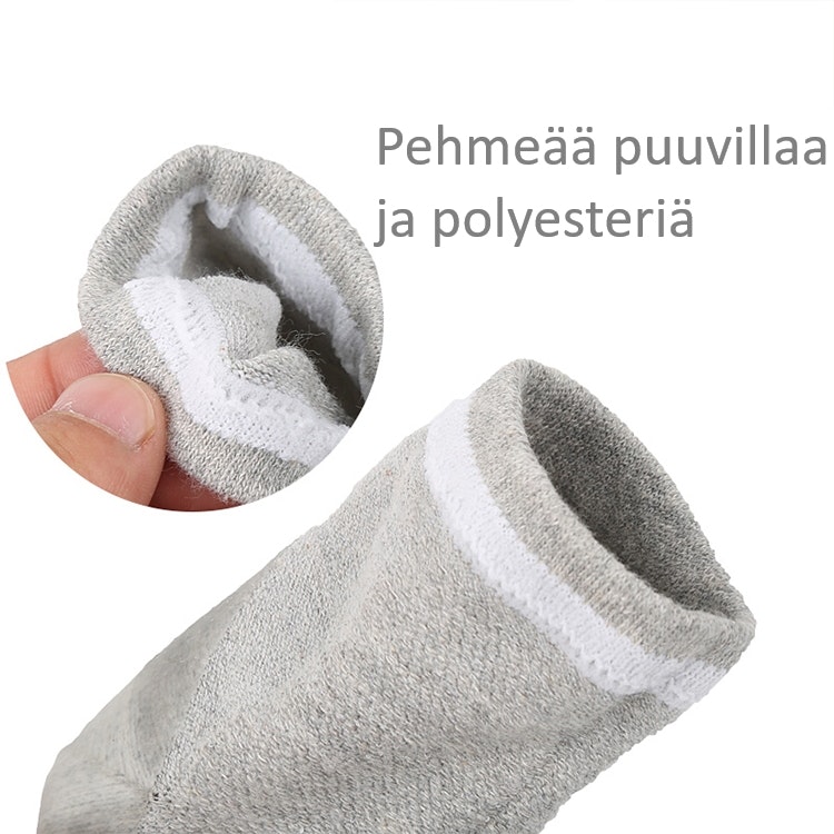 Sukat, kantapäägeeli, kantapään kannattelu, avoin varvas, HARMAA