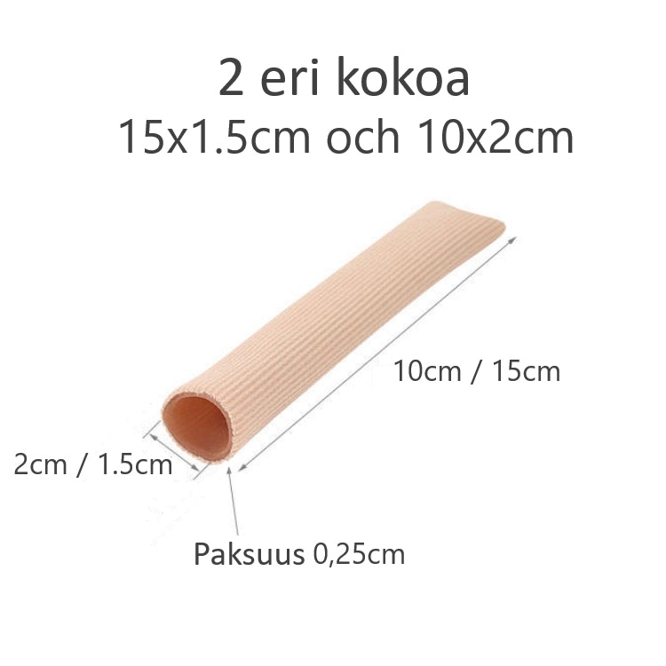 Varpaiden suojus pehmeällä geelillä