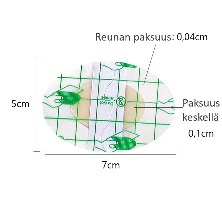 Rakkulalaastarit, ohuet, läpinäkyvät, hydrokolloidisidoksella 6kpl