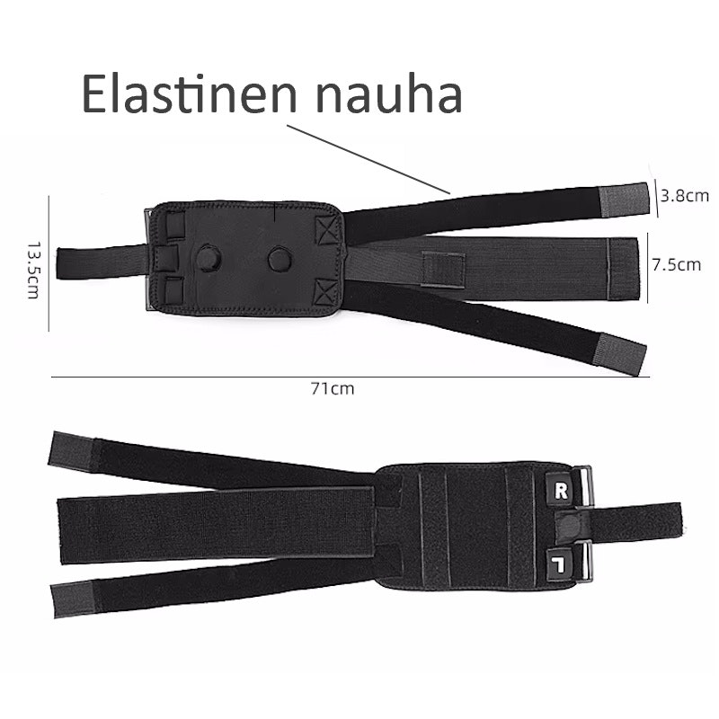 Polvituki, vasikkatuki, kompressio, akupainanta hermokipuun