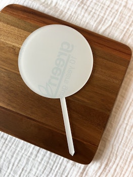Caketopper Blank 21 cm (Klar Akryl, 2-pack)