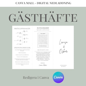 Bröllop - Gästhäfte (Canva Mall)