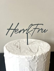 Caketopper - Bröllop Herr & Fru