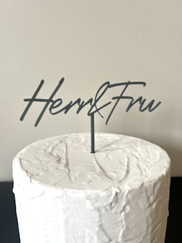 Caketopper - Bröllop Herr & Fru