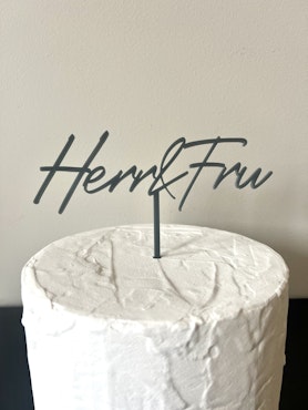 Caketopper - Bröllop Herr & Fru