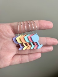 Glasmarkörer - Vinglas Pastell 6-pack