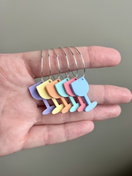 Glasmarkörer - Vinglas Pastell 6-pack