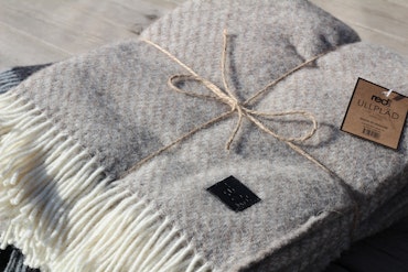 Ullpläd Beige