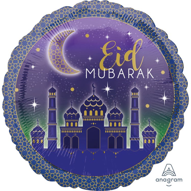 Eid Mubarak Foileballong Lila