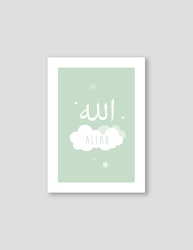 Allah Cloud Green Poster