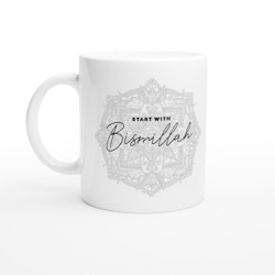 Bismillah mug grey english
