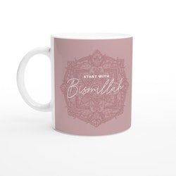 Bismillah mug pink english