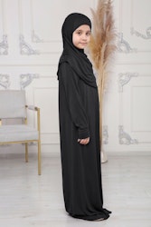 Nour abaya med hijab | Svart