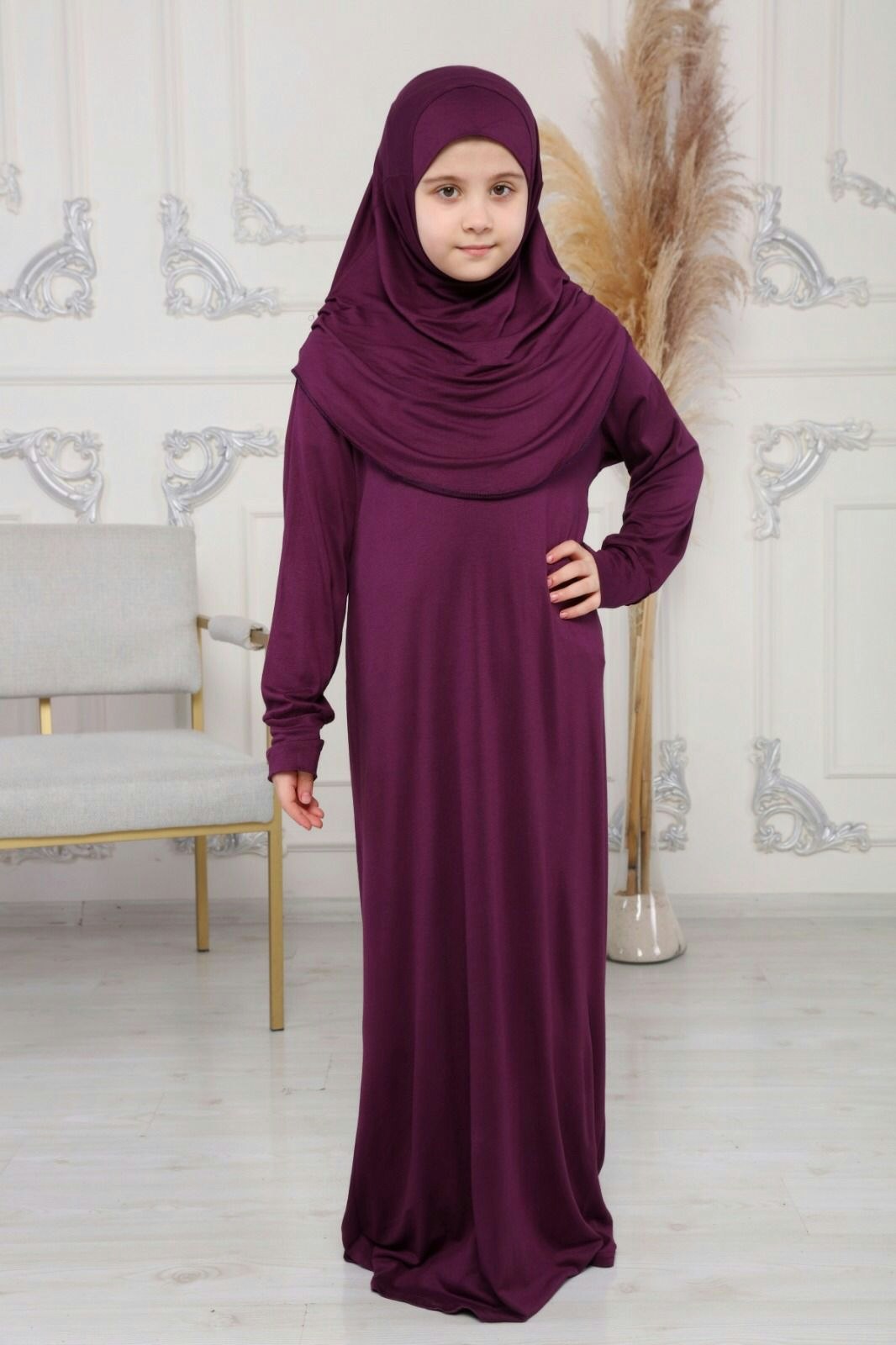 Nour abaya med hijab | Lila