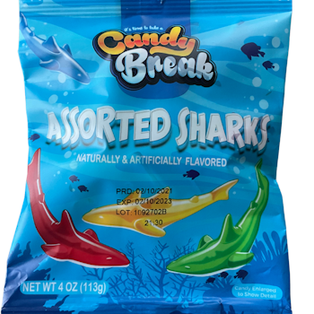 Candy Break Assorted Sharks 113g