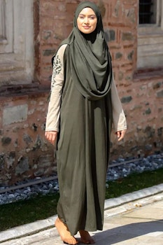 Rumi Bönekläder med Slöja Oliv