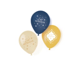 6 Latexballons Eid Ramadan - Beige